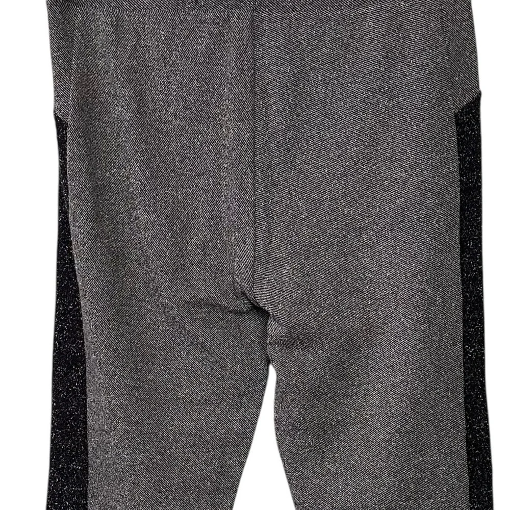 Eileen Fisher Charcoal & Black Stretch Tweed Knit Ankle Legging Pant